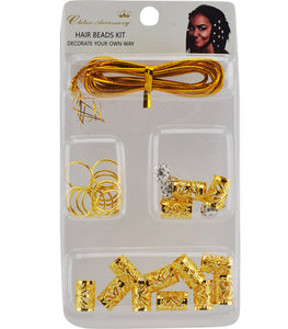 Hair Braiding Kit Decoration Set - Gold